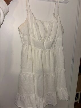 Girls Ivory Eyelet Sundress with Spaghetti Straps